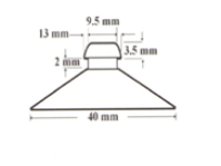 Suction cup 40mm PVC with plastic hook