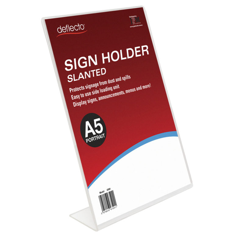 Slanted Sign Holder Counter A5 portrait