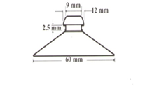Suction cup 60mm PVC without Hook