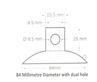 Suction cup 84mm PVC