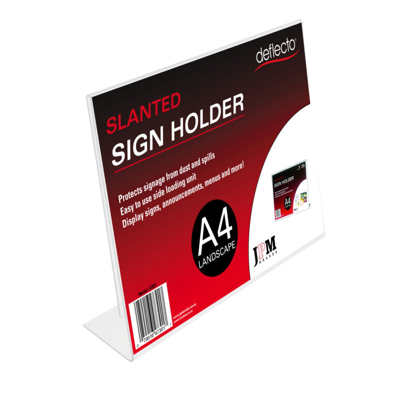 Slanted Sign Holder – A4 Landscape | Brochure Display Systems