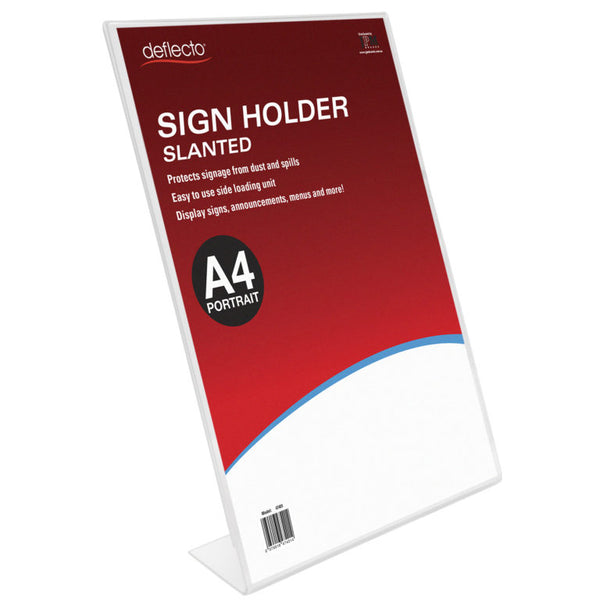 Slanted Sign Holder Counter A4 portrait