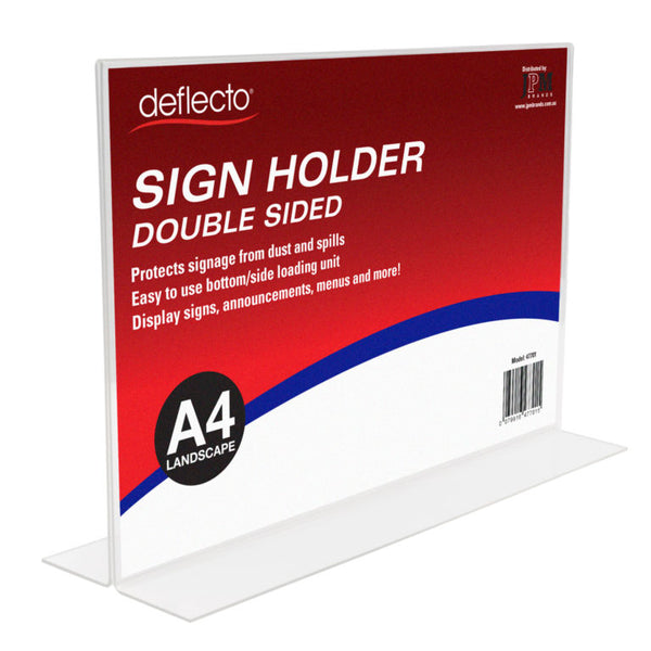 Double Sided T-Shape Sign Holder – A4 Landscape