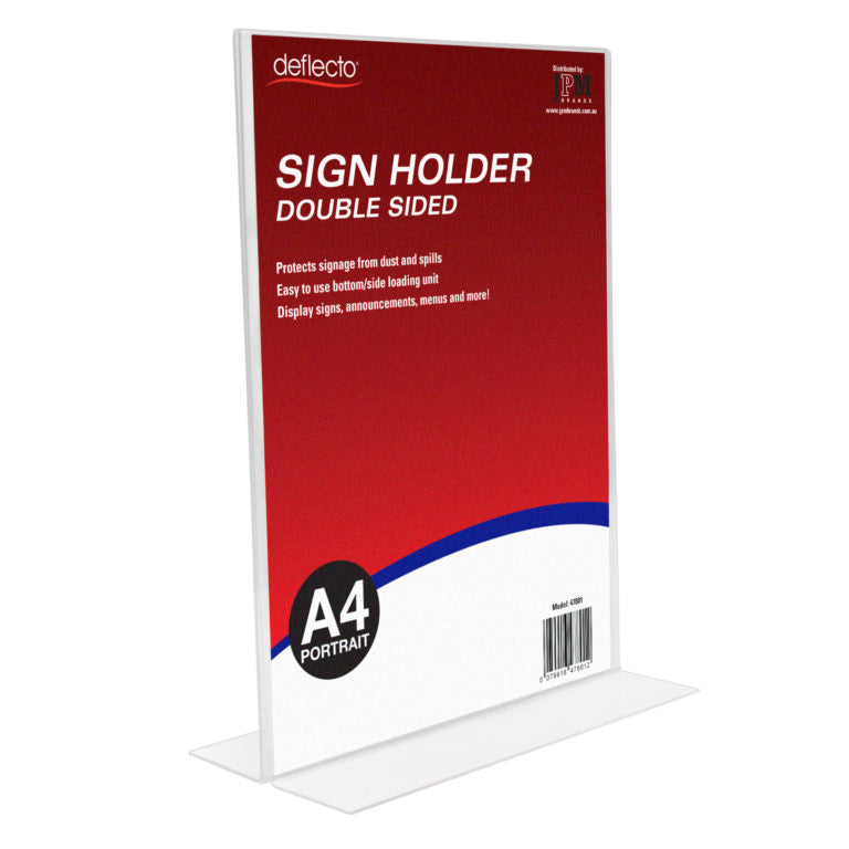 Double Sided T-Shape Sign Holder – A4 Portrait