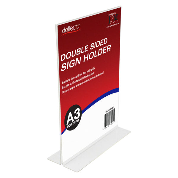 Double Sided T-Shape Sign Holder – A3 Portrait