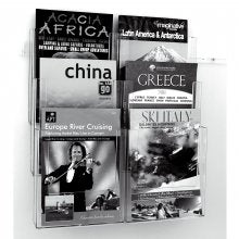 A4 wall system kit, 6 x W230, 46cm (w) | Brochure Display Systems